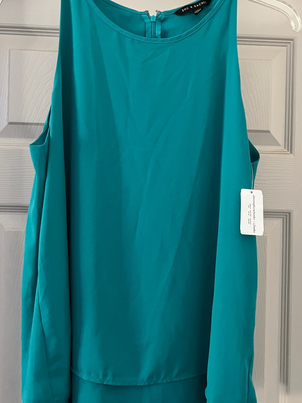 Zac & Rachel Green Sleeveless Shell Top size L, NWT